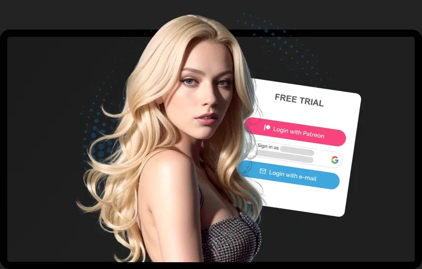 DreamGF AI girlfriend banner - beautiful AI companion